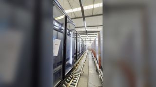Vertical Display Chiller Assembly Line Inspection Video